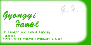 gyongyi hampl business card
